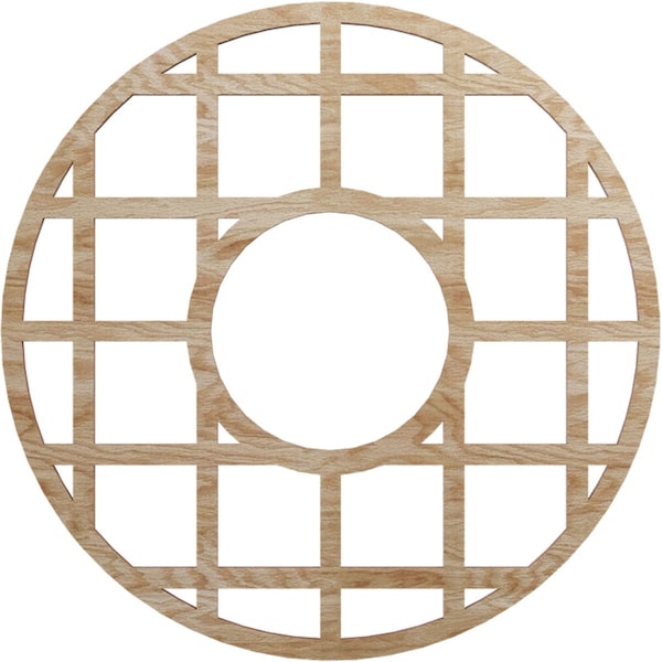 Ekena Millwork O'Neal Wood Fretwork Pierced Ceiling Medallion, Red Oak, 18"OD x 6 1/2"ID x 1/4"T CMWP18X18X0250ONRO - main